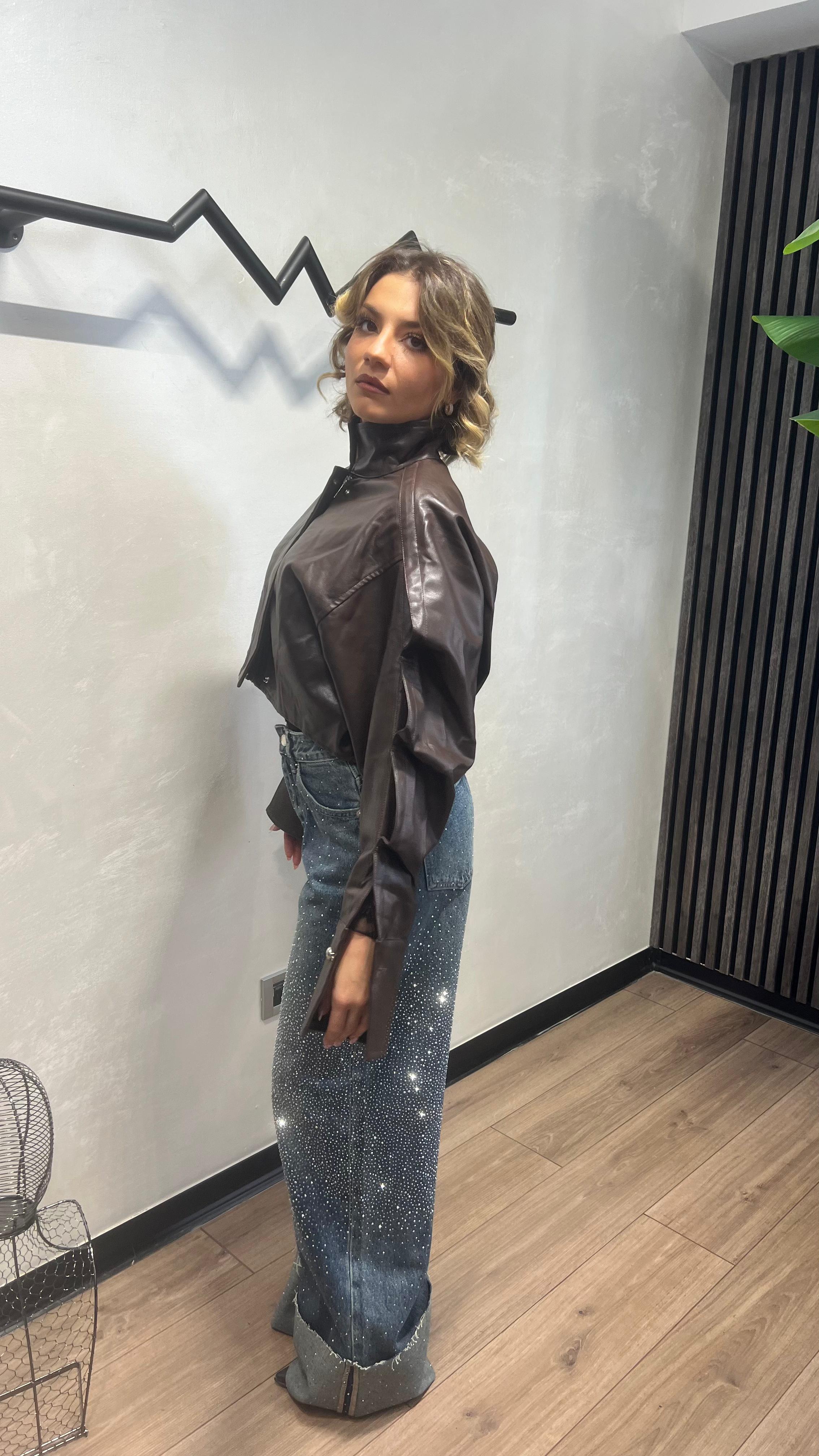 chiodo emili marrone