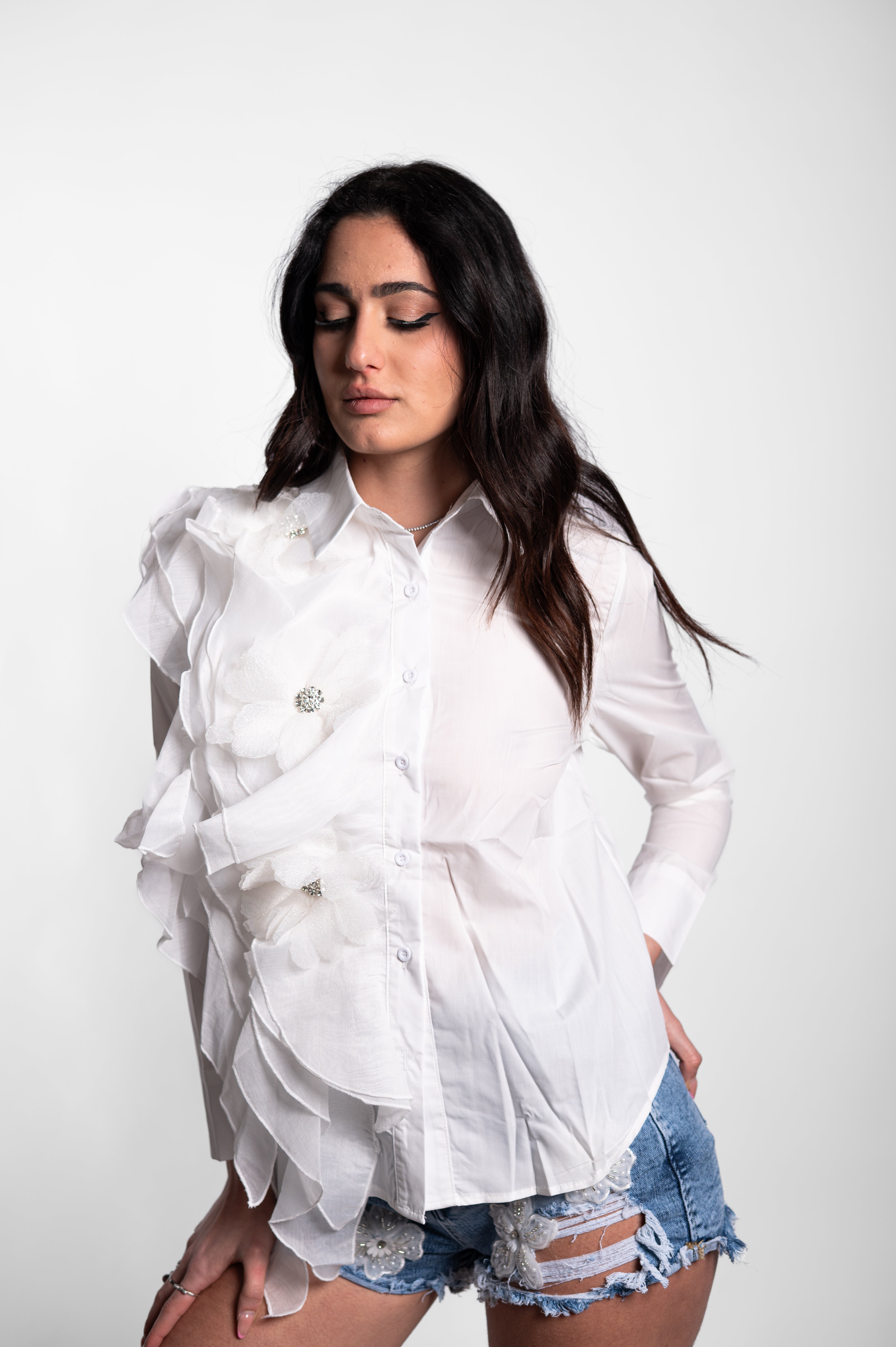 CAMICIA PETALI DI LUCE