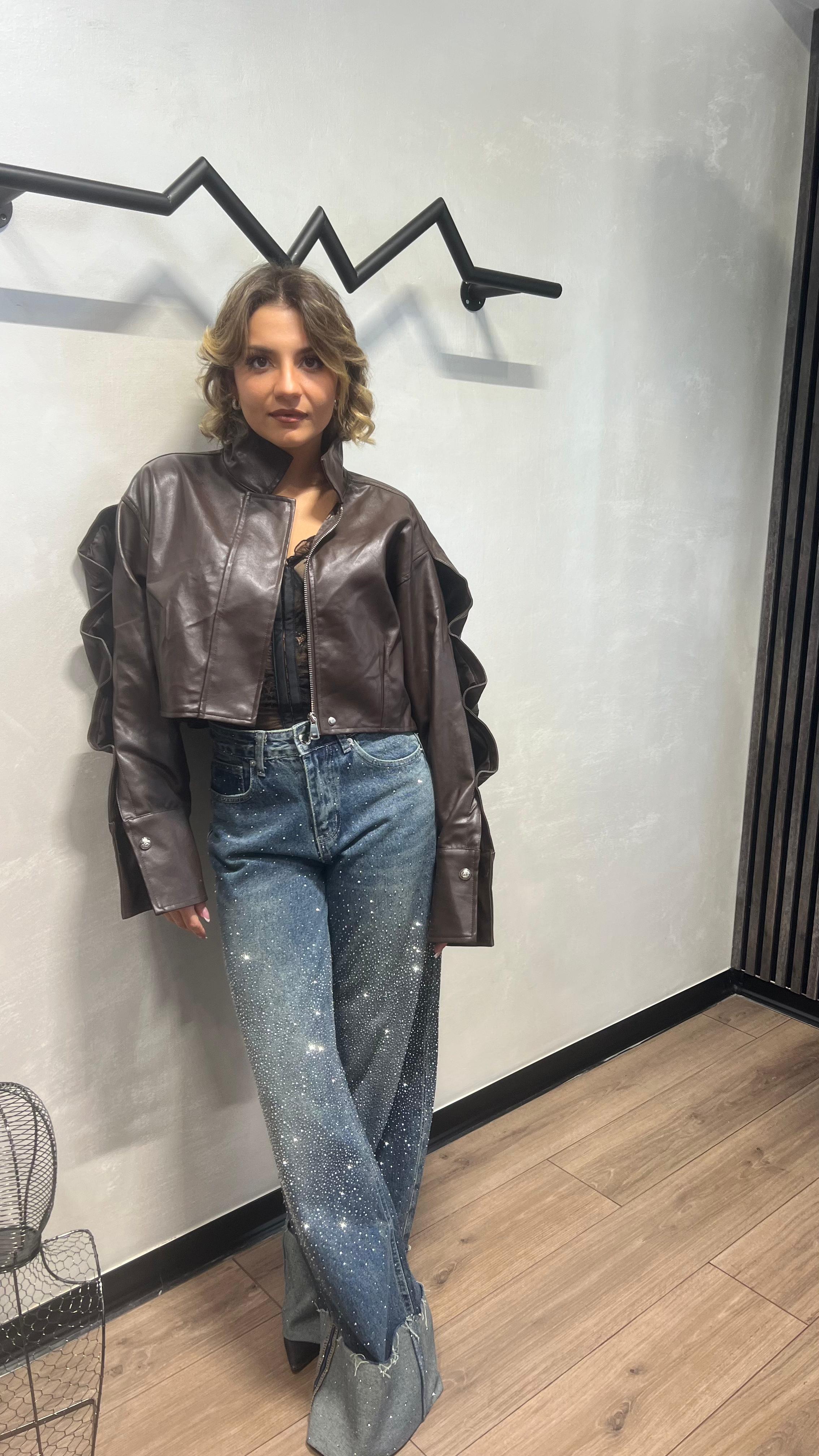 chiodo emili marrone